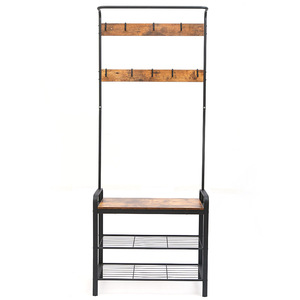 <span class=keywords><strong>Porte</strong></span>-<span class=keywords><strong>manteau</strong></span> moderne multifonctionnel en bois à plusieurs niveaux Cintre d'<span class=keywords><strong>entrée</strong></span> et de couloir avec rangement pour chaussures pour chambre à coucher et meubles de maison - Product Image 2