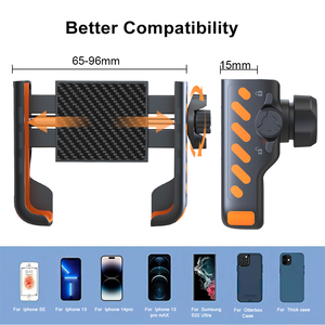 Support de téléphone anti-vibrations pour vélo, fixation sur guidon, rotation à 360° °   Support de surface rotatif en fibre de carbone pour moto, vélo, tous les smartphones - Product Image 2
