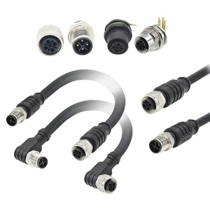 Conector de Soldadura Macho-Hembra M12 de 4 Pines, Sensor de Código S, Cubierta de Plástico Impermeable, Conector de Cable M12, Conectores de Cableado - Product Image 1