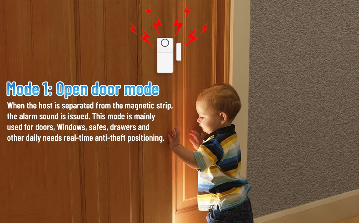 130dB Tür-und Fenster fernbedienung Smart Home Security Alarm warnsystem mit Magnets ensor