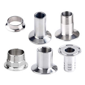 Accesorio de tubería de acero inoxidable de alta calidad KQ, virola de abrazadera triple de soldadura sanitaria, proveedor SS 304 y 316L - Product Image 6