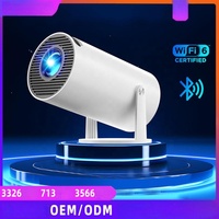 YDH-HY300 Pro Mini projecteur intelligent portable 4K double Wi-Fi 6 pour utilisation en extérieur, Android 11, home cinéma avec prise US, hybride HY300PRO