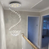 Lustre suspendu en cristal en acier inoxydable K9, design moderne et luxueux, idéal pour une maison, un hôtel, une Villa ou une chambre à coucher