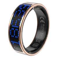 Anillo Inteligente de Acero Inoxidable con Pantalla OLED, Control Táctil, Control por Aplicación, Vibración, Resistente al Agua 5ATM, Monitor de Actividad Física, Frecuencia Cardíaca y Sueño
