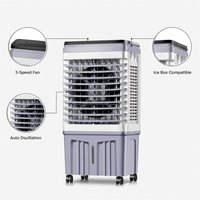 FJ-820DLR Fernbedienbarer Verdunstungsluftkühler 4500 CMH 25L Wassertank 3 Geschwindigkeitsstufen Tragbarer Kühlventilator für Zuhause und Schlafzimmer