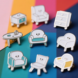Cadeau promotionnel : Supports magnétiques personnalisés pour épingles à émail, livraison directe, thème Noël Horreur, sans nickel, rectangulaires - Product Image 3