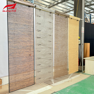 Stores romains occultants de luxe SUNC pour l'extérieur, sans outils ni perçage, design moderne, stores en <span class=keywords><strong>bambou</strong></span> sans cordon intégré pour fenêtres - Product Image 1