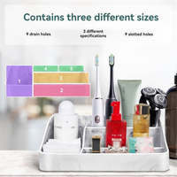 Seavidar – Organisateur de bureau multifonctionnel en silicone de qualité alimentaire, style américain, pour soins de la peau, maquillage et bijoux