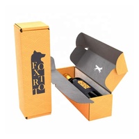 Caja de envío de embalaje de regalo de botella de vino de cartón corrugado personalizada al por mayor con logotipo