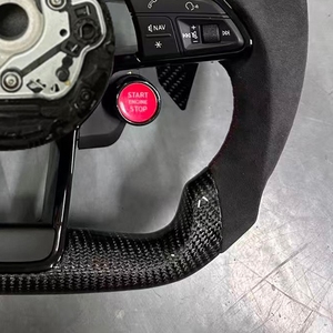Volant pour Audi R8 S8 A1 A3 A4 A5 A6 A7 S3 S5 <span class=keywords><strong>Q3</strong></span> Q5 Q7 TT TTs <span class=keywords><strong>RS</strong></span> RS3 RS5 RS7 S3 S5 S7 Volant de voiture en fibre de carbone - Product Image 3