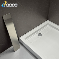 Vente en gros receveur de douche moderne en pierre blanche antidérapant base rectangulaire matériau ABS receveur de douche pour salle de bain