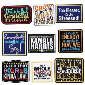 แพทช์ผ้าโพลีเอสเตอร์ปักลายตัวอักษร<span class=keywords><strong>ภาษา</strong></span>อังกฤษข้อความสร้างแรงบันดาลใจข้ามพรมแดน <span class=keywords><strong>คำ</strong></span><span class=keywords><strong>ศัพท์</strong></span>พลังบวก แพทช์ปักลาย - Product Image 1