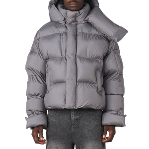 Vestes matelassées pour hommes, légères, à capuche, personnalisées, en gros, avec logo brodé, rembourrage en duvet, fermeture éclair, écologiques - Product Image 2