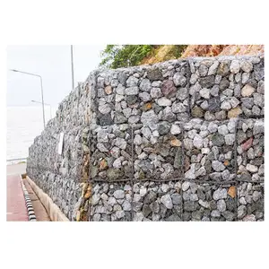 Weave Gabion Stützmauern 4*1*1m gewebter Gabionen korb Stein käfig Gartenzaun Preis