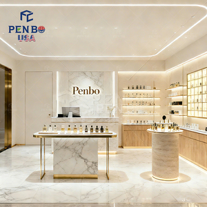 Modern Simple Illuminated <b>Small</b> <b>Shop</b> Perfume Fragrance Interior Design Customized Display Shelving For A Beauty Supply Store - Product Image 3