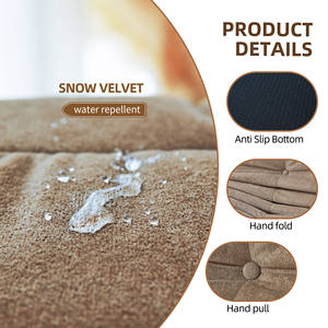 Brauner Schaumstoff-Gefüllter Sitzsack-Sessel, Großer Beanbag-Stuhl für Erwachsene, Vakuumverpackt, Couch für Wohnzimmer - Product Image 3