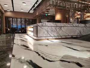 천연 팬더 화이트 대리석 돌 계단 중국어 흑백 대리석 팬더 화이트 대리석 주방 상단 및 바닥 타일 - Product Image 6