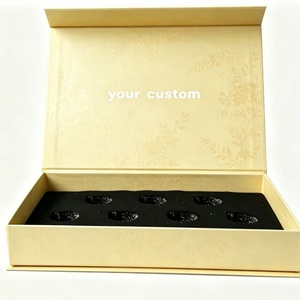 Custom Magnetic Gift <b>Box</b> Rigid Cardboard Chocolate Macaron <b>Box</b> Silver Stamping EVA Foam Insert for Holiday <b>Sweet</b> Candy Packaging - Product Image 3