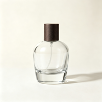 Nouvelle conception MUB, flacon de parfum transparent de 100 ml avec col serti, vaporisateur de qualité supérieure, revêtement coloré personnalisé