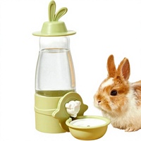Fontaine à eau automatique pour petits animaux, 600 ml, abreuvoir à tétine en plastique, distributeur d'eau rechargeable pour lapin, cochon d'Inde, chinchilla