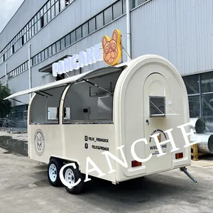 Camion de vente ambulante de hot-dogs rond à prix d'usine, remorque de camping personnalisée - Product Image 5