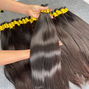 8 pulgadas-34 pulgadas Venta de Navidad 100% Cabello humano de donante vietnamita Cabello negro a granel Listo para enviar Precio al por mayor disponible - Product Image 2