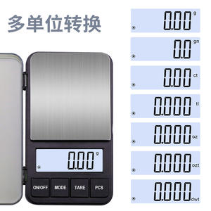 เครื่องชั่งน้ำหนักดิจิตอลแบบพกพาขนาดเล็ก 2 กก. ความละเอียด 0.01 กรัม สำหรับชั่งทอง สมุนไพร และเครื่องประดับ พร้อมฟังก์ชั่นแปลงหน่วยได้หลายแบบ - Product Image 1