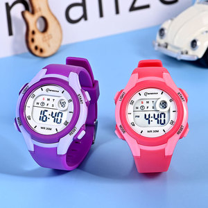 Montre numérique Mingrui multifonctionnelle pour femme, chronographe sportif, calendrier, double affichage, prix de gros bas - Product Image 1