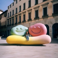 Chaise gonflable géante colorée personnalisée Ange, modèle de canapé gonflable de taille pure pour tous vos événements
