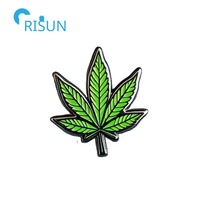 Broche personnalisée en émail avec motifs de plantes, feuilles de cannabis et de marijuana – Créez vos propres designs