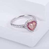 Bague pour femme Igi Custom en or blanc 18 carats avec diamant CVD cultivé en laboratoire, coupe très bonne, clarté Si1, certificat pour fiançailles