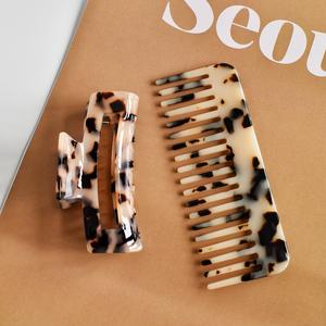 Kinling กรงเล็บและหวีผมกรดอะซิติกชุด2ชิ้นแฟชั่นแบบเรียบง่าย - Product Image 4