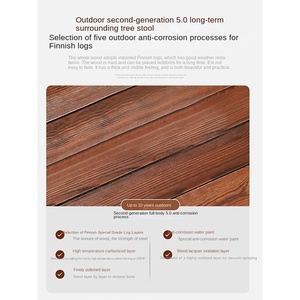 Banc en bois anti-corrosion pour extérieur, parc et jardin, chaise de loisirs - Product Image 5