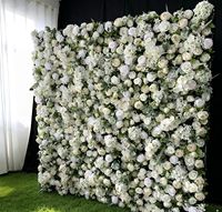 Toile de fond personnalisée en tissu de soie pour photomaton, mur de fleurs artificielles réalistes en roses vertes pour scène de mariage
