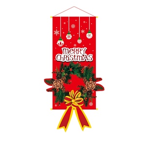 Venta caliente Navidad creativo muñeco de nieve <span class=keywords><strong>Santa</strong></span> Claus banderas colgantes accesorios de decoración adornos de ambiente para el hogar - Product Image 6