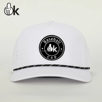 Casquette de baseball ajustable à 5 panneaux avec perforations latérales, patch logo en caoutchouc personnalisé, multi-imprimé, pour sports de plein air – Tendance du moment