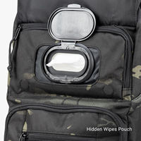 Wasserdichter taktischer Wickelrucksack für Herren mit Molle-System – Wickeltasche im taktischen Stil für Väter
