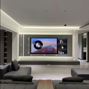 Mobile <span class=keywords><strong>TV</strong></span> Moderno in Offerta, Supporto <span class=keywords><strong>TV</strong></span> Grigio Bianco Nero, Sospeso a Parete con Vano Nascosto, Arredamento per Soggiorno e Appartamento - Product Image 1