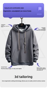 Bán buôn tùy chỉnh hoodie cho Loose Puff Thiết kế áo thun áo với mô hình rắn của nam giới Hoodies Áo nỉ Hoodies hommes - Product Image 6