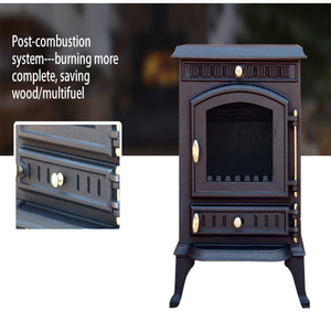 Poêle à bois haute efficacité pour usage intérieur, avec construction et design en fonte - Product Image 5