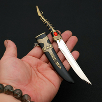 Porte-clés Thrones Game Dragon Bone Dagger Modèle GTR16 Accessoires d'armes de glace et de feu en métal et alliage de zinc