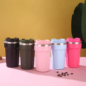 Mug à café en acier inoxydable isolé 500 ml Thermos de voyage isolé sous vide 12-24 heures de performance thermique Portable pour l'extérieur - Product Image 3