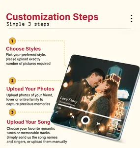Meilleure vente Cadres photo magnétiques en acrylique Album personnalisé Musique Photo personnalisée Aimant <span class=keywords><strong>de</strong></span> réfrigérateur peut jouer des <span class=keywords><strong>chansons</strong></span> - Product Image 3