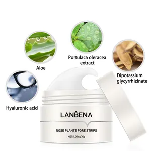 LANBENA-Masque de crème Peel Off points noirs naturels, bandes dissolvantes, masque pour pores du nez, 100% authentique, fabricant