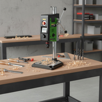 Mini perceuse à colonne BG-518802 800W 13mm, perceuse de table en aluminium robuste, fraiseuse portable, mandrin de précision sans clé