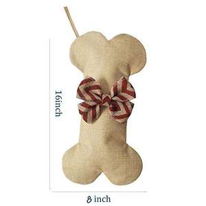 NOUVEAU <span class=keywords><strong>Jute</strong></span> Toile <span class=keywords><strong>De</strong></span> <span class=keywords><strong>Jute</strong></span> Naturelle Vacances Lin D'os <span class=keywords><strong>de</strong></span> Chien Pour Animaux <span class=keywords><strong>De</strong></span> Compagnie <span class=keywords><strong>De</strong></span> Noël Bas - Product Image 2