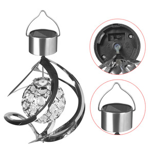 Lampe solaire de jardin à LED suspendue, alimentée par l'énergie solaire, résistante à l'eau, changeant de couleur RGB, lampe décorative avec cellule monocristalline - Product Image 2