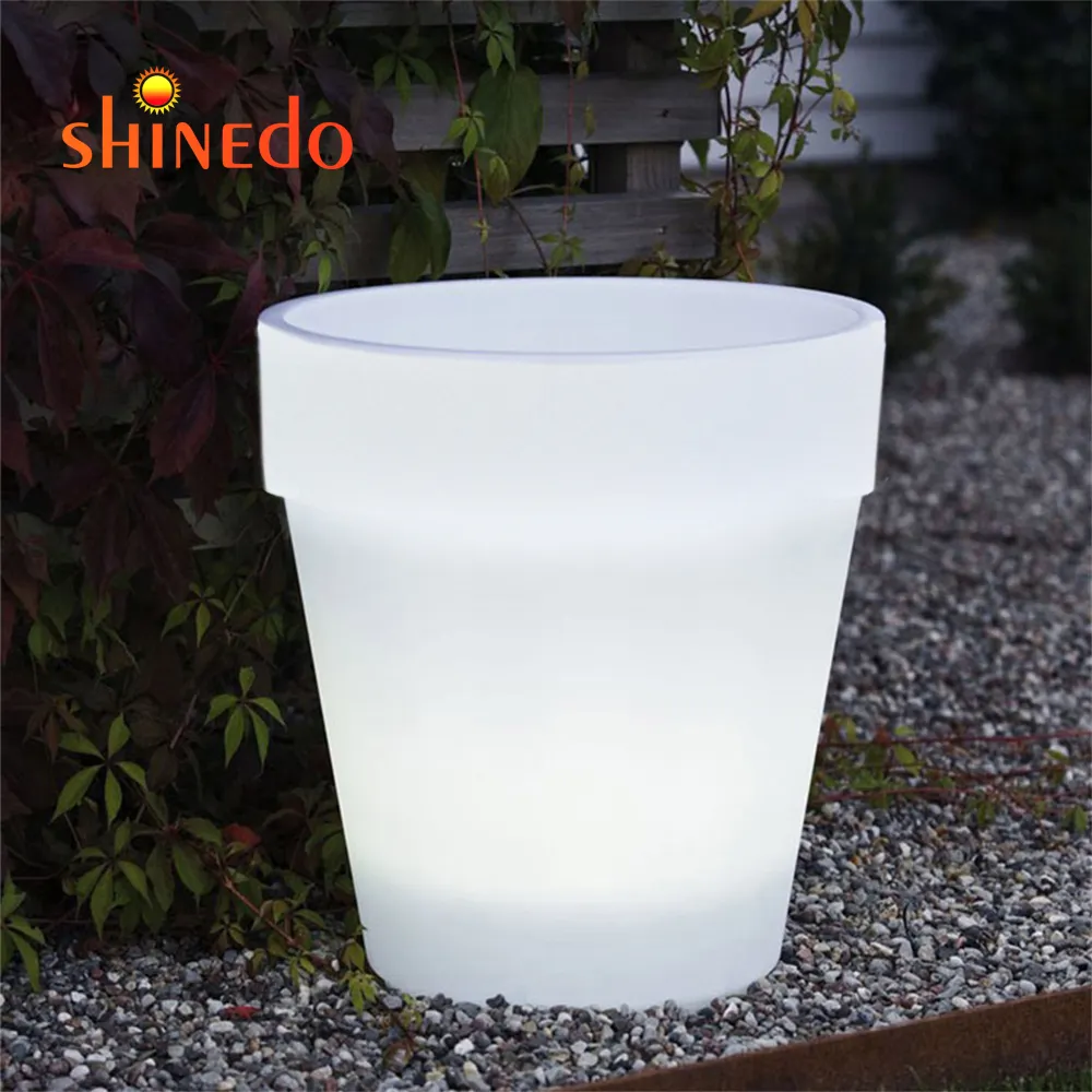 Environmentally Solar Power Lighting Flowerpot Garden Landscape Lamp Lighting Flower Pot Outdoor Yard LED Landscape Light