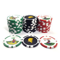 Accessoires de Golf, Logo personnalisé, en plastique, pour balles de Golf, Poker, marque, pièces