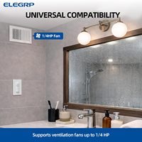 Capteur d'humidité unipolaire ELEGRP pour ventilateur d'extraction, contrôle de l'humidité de la salle de bain, ventilation automatisée, circulation de l'air